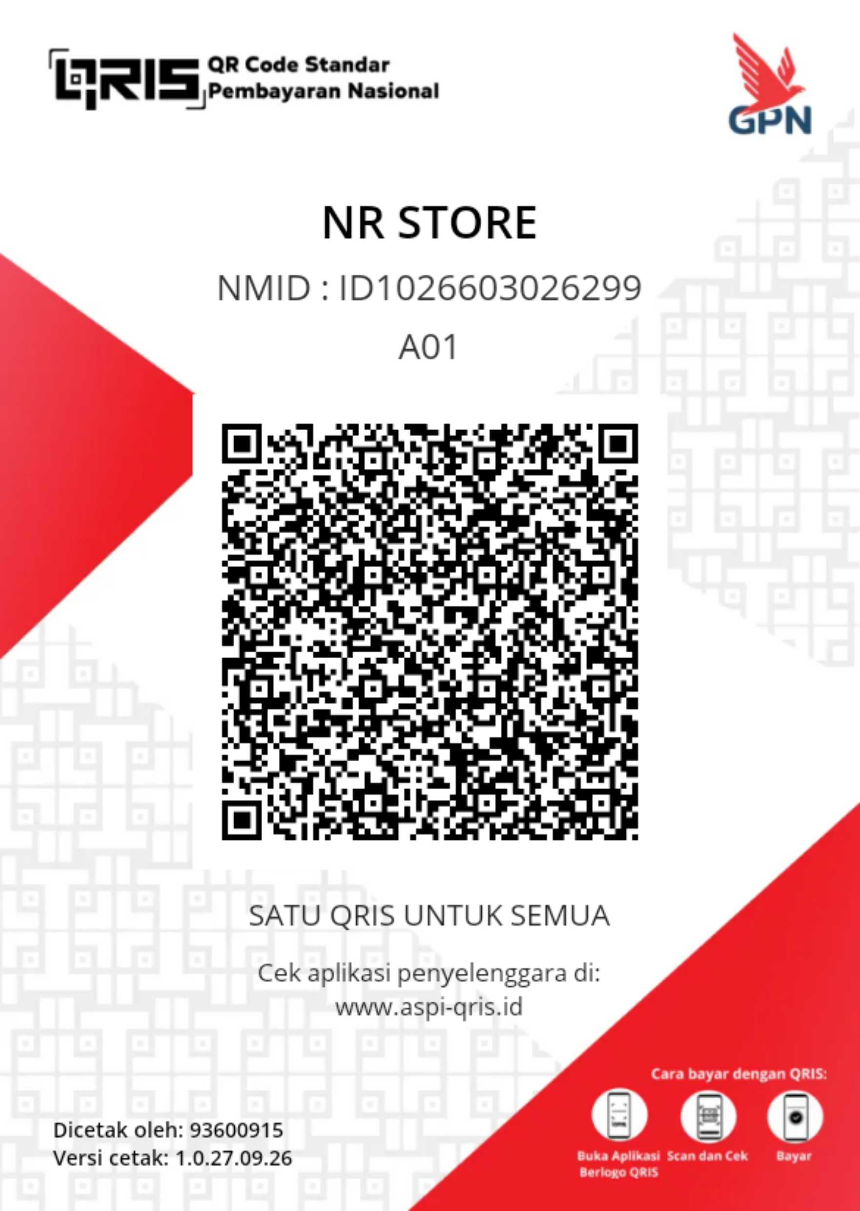 QRIS NR STORE
